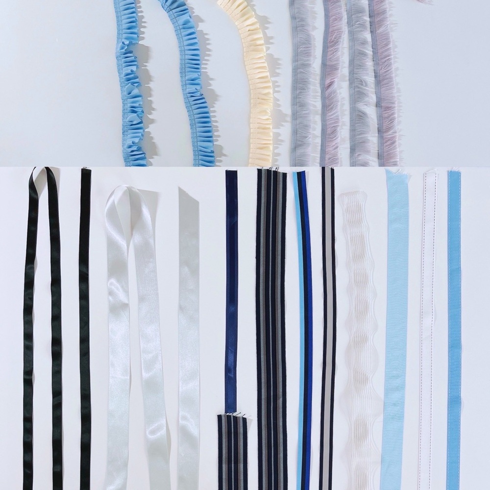 15-Piece Assorted High Quality Fabric Ribbons&Trims for Sewing/Crafts Set/Bundle